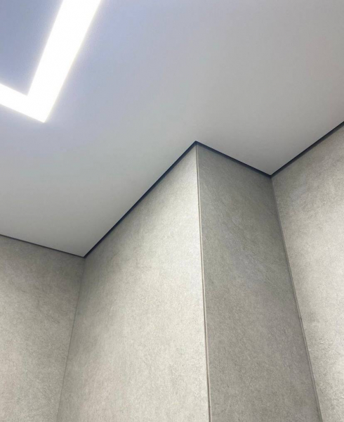 Фото тканевого натяжного потолка