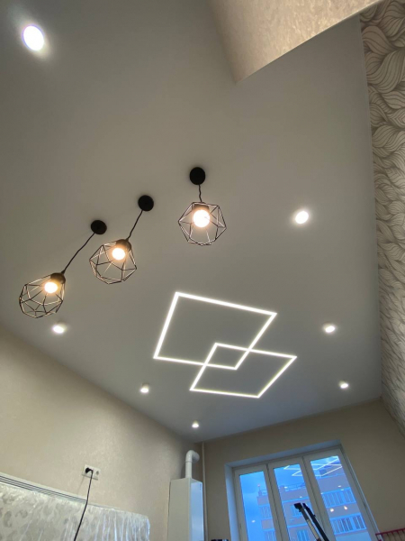 Наша работа - матовый натяжной потолок в квартиру