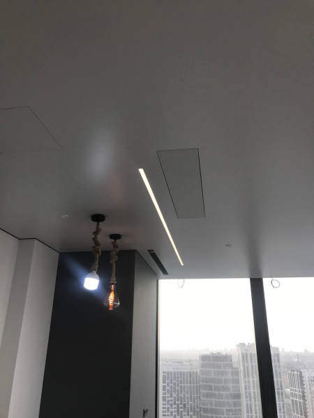 Стоимость сатинового потолка 14 м²